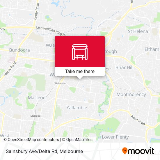 Sainsbury Ave/Delta Rd map