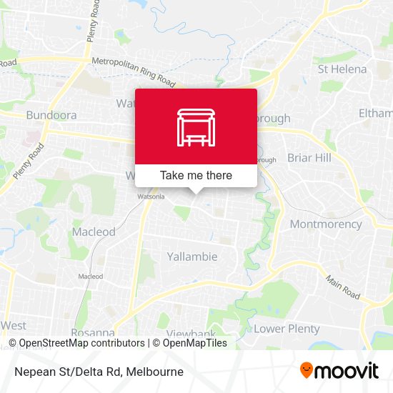 Nepean St/Delta Rd map