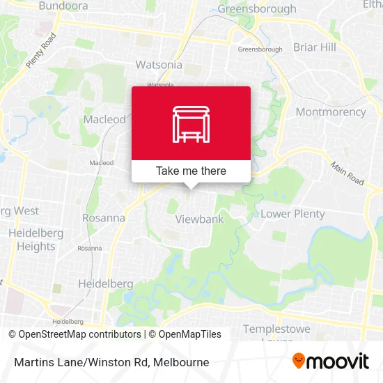 Martins Lane/Winston Rd map