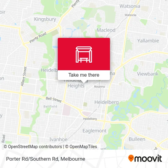 Mapa Porter Rd/Southern Rd