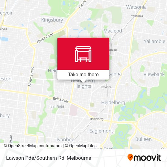 Lawson Pde/Southern Rd map