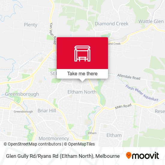 Glen Gully Rd / Ryans Rd (Eltham North) map