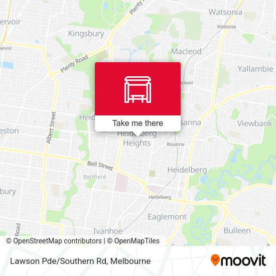 Lawson Pde/Southern Rd map