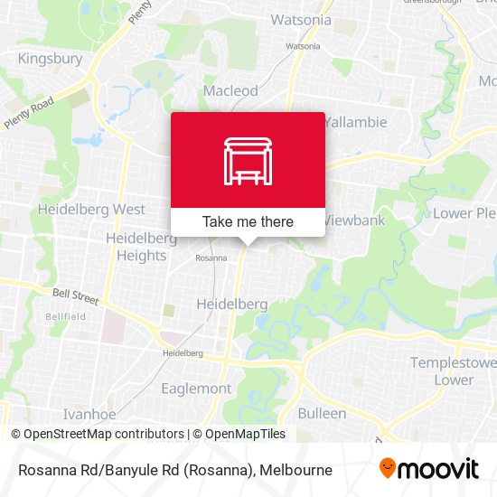 Rosanna Rd / Banyule Rd map