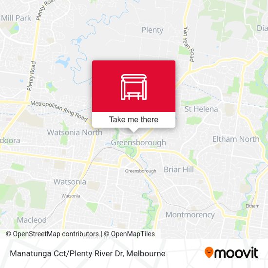 Manatunga Cct/Plenty River Dr map