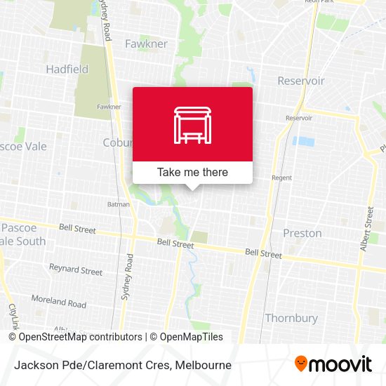 Jackson Pde/Claremont Cres map