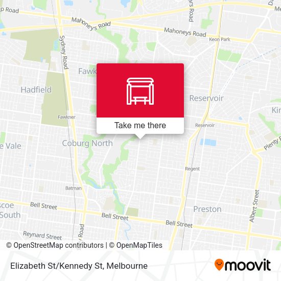 Elizabeth St/Kennedy St map