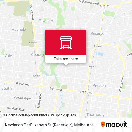 Newlands Ps / Elizabeth St (Reservoir) map