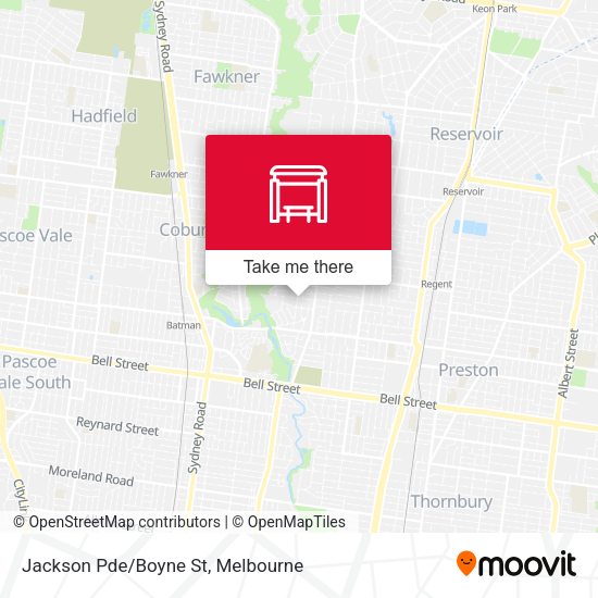 Jackson Pde/Boyne St map