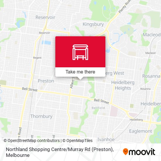 Northland Sc / Murray Rd (Preston) map