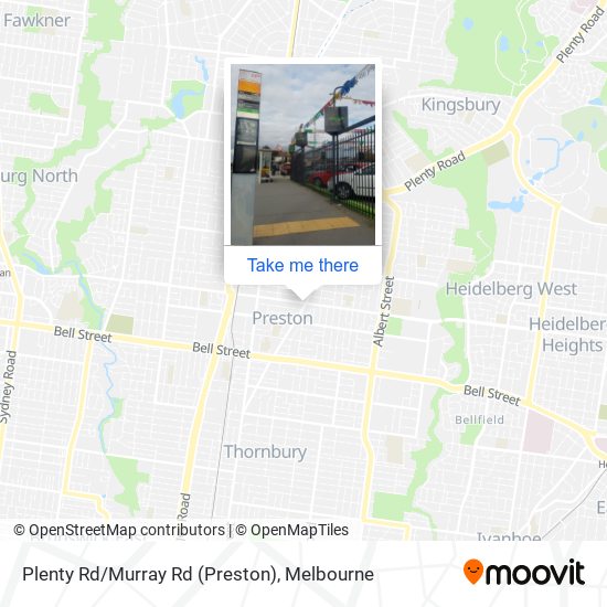 Mapa Plenty Rd/Murray Rd (Preston)