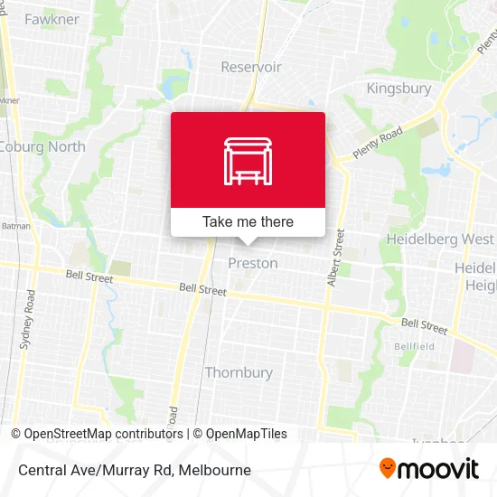 Central Ave/Murray Rd map