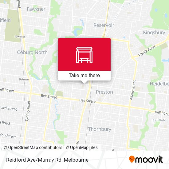 Reidford Ave/Murray Rd map