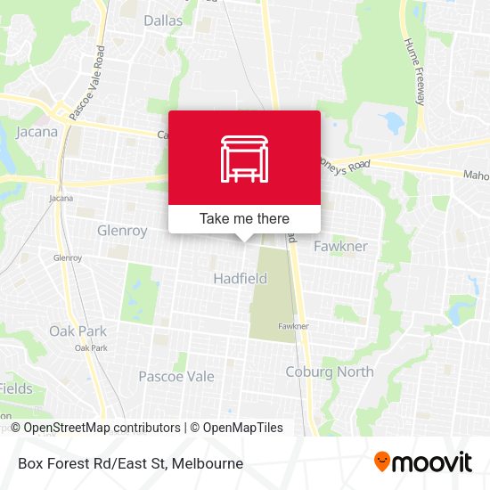 Box Forest Rd/East St map