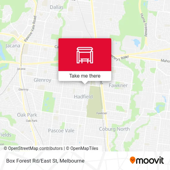 Mapa Box Forest Rd/East St