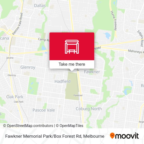 Fawkner Memorial Park / Box Forest Rd map