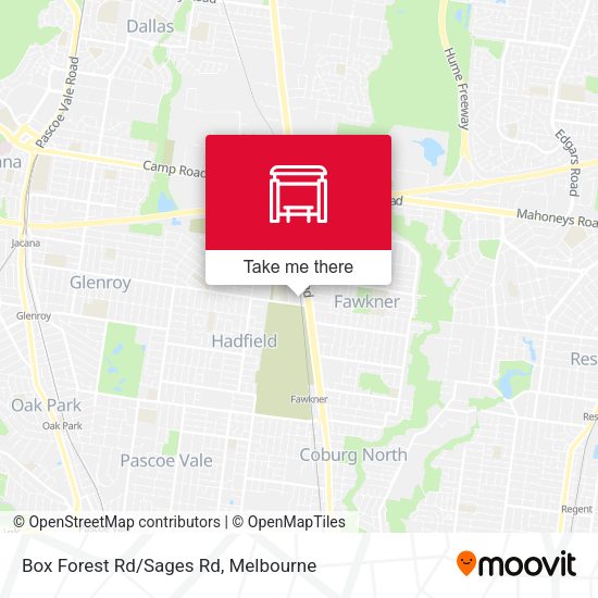 Box Forest Rd/Sages Rd map
