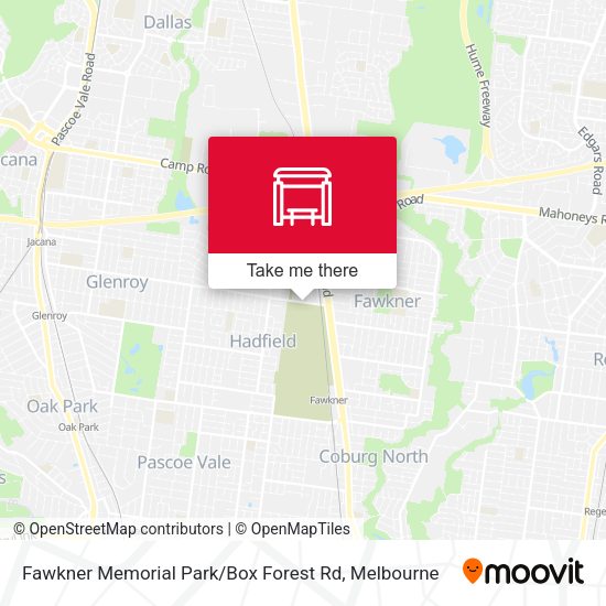 Fawkner Memorial Park / Box Forest Rd map