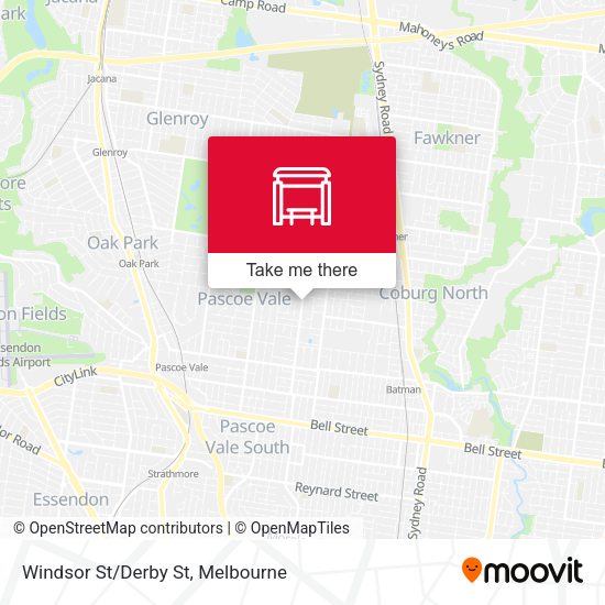Windsor St/Derby St map