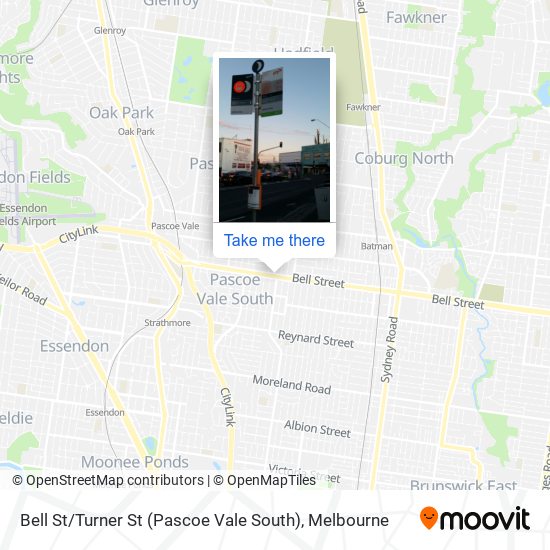 Bell St / Turner St (Pascoe Vale South) map