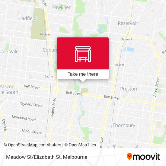 Meadow St/Elizabeth St map