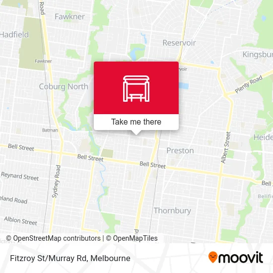 Mapa Fitzroy St/Murray Rd