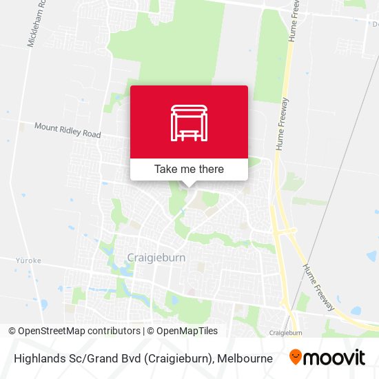 Mapa Highlands Sc / Grand Bvd (Craigieburn)