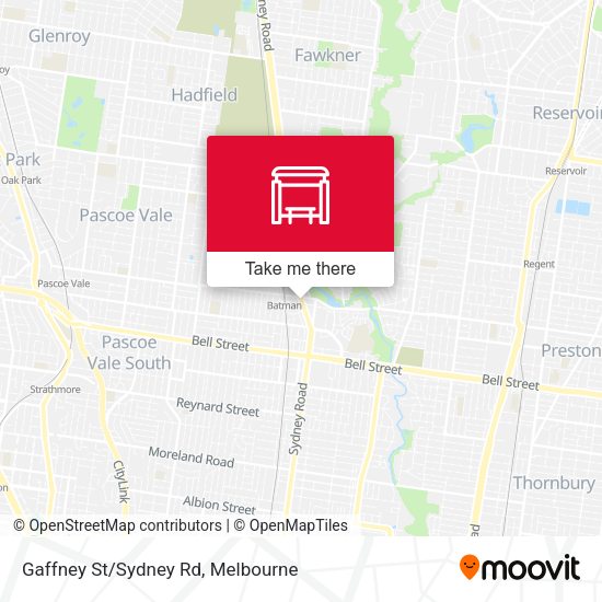Gaffney St/Sydney Rd map