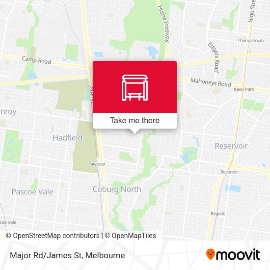 Major Rd/James St map