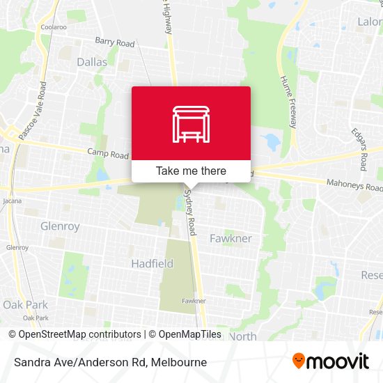 Sandra Ave/Anderson Rd map