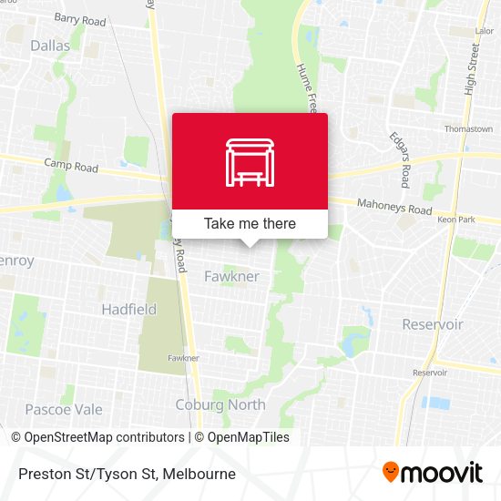 Preston St/Tyson St map