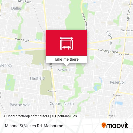 Minona St/Jukes Rd map