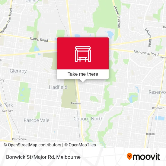 Bonwick St/Major Rd map