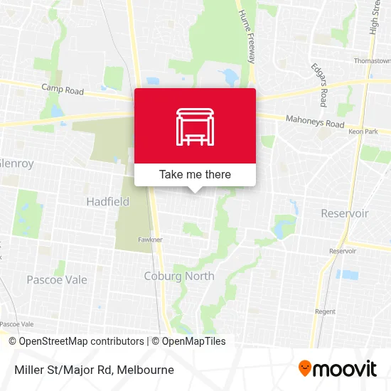 Miller St/Major Rd map