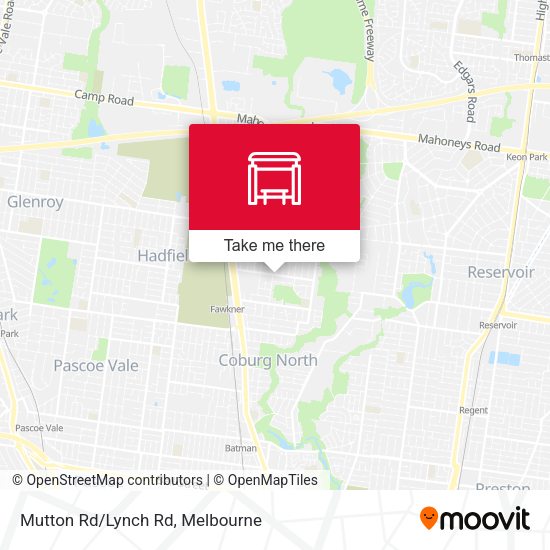 Mutton Rd/Lynch Rd map