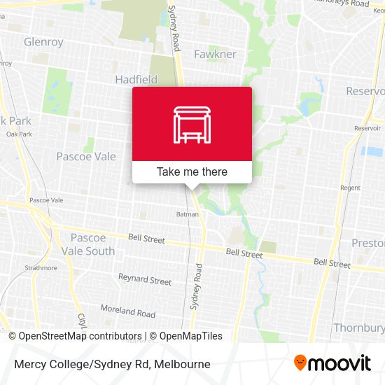 Mercy College/Sydney Rd map