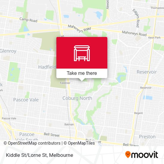 Kiddle St/Lorne St map