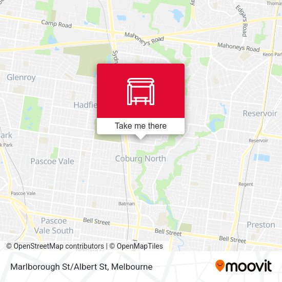 Marlborough St/Albert St map
