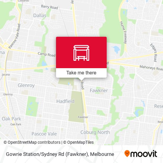 Mapa Gowrie Station / Sydney Rd (Fawkner)