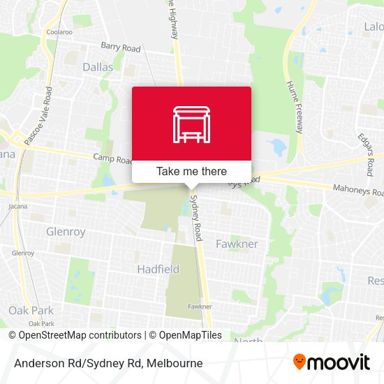 Anderson Rd/Sydney Rd map