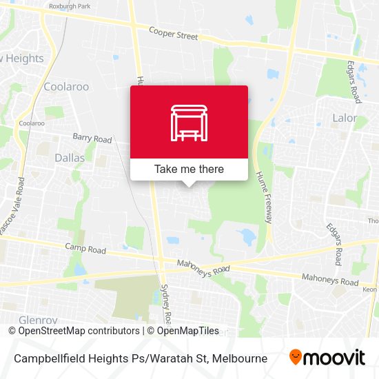 Campbellfield Heights Ps / Waratah St map