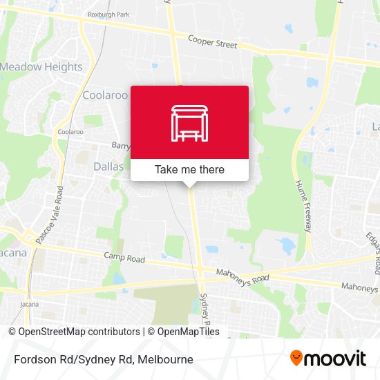 Fordson Rd/Sydney Rd map