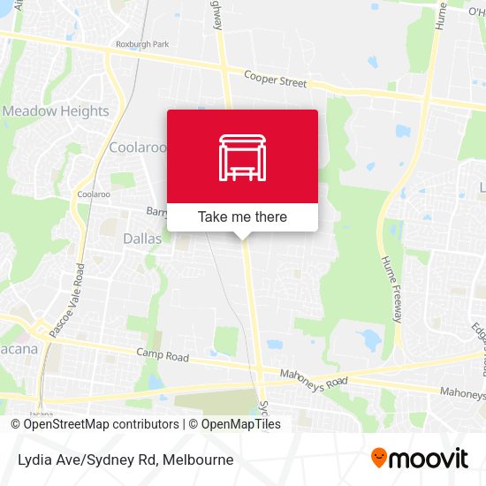 Lydia Ave/Sydney Rd map