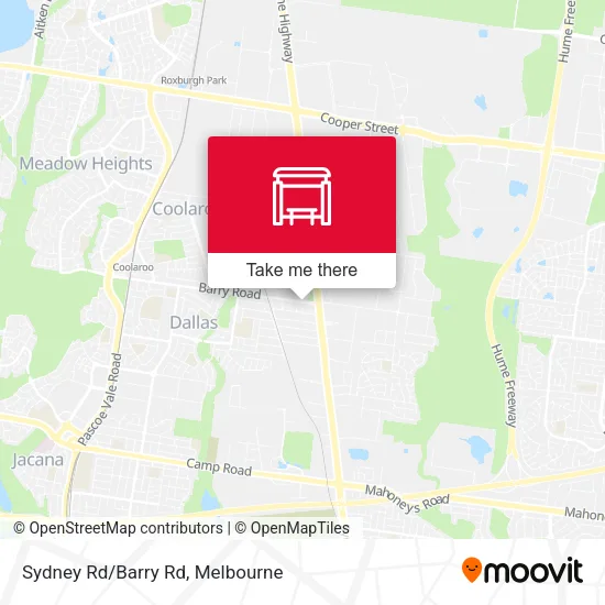 Sydney Rd/Barry Rd map