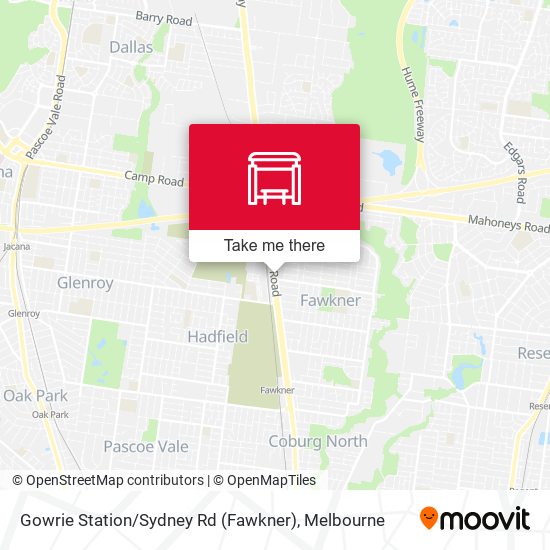 Gowrie Station / Sydney Rd (Fawkner) map