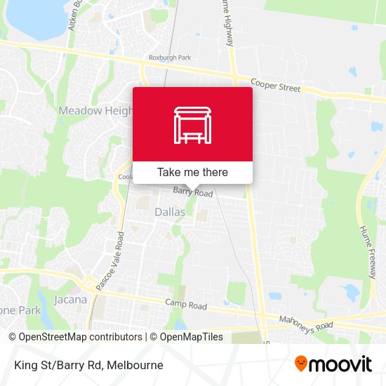 King St/Barry Rd map