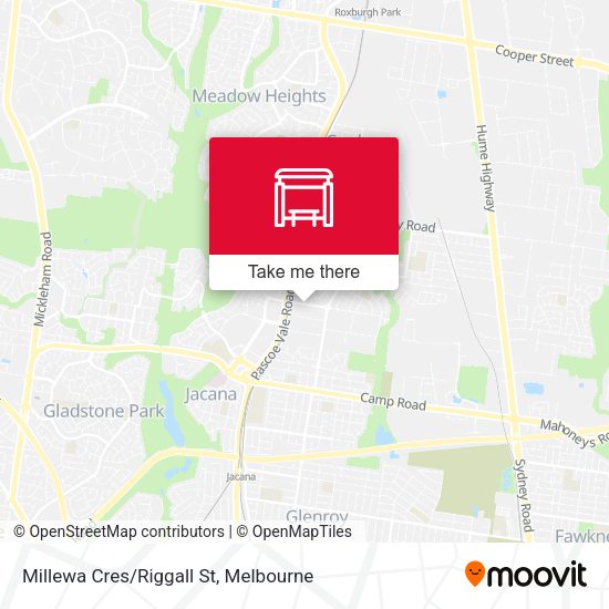 Millewa Cres/Riggall St map