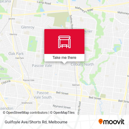 Guilfoyle Ave/Shorts Rd map