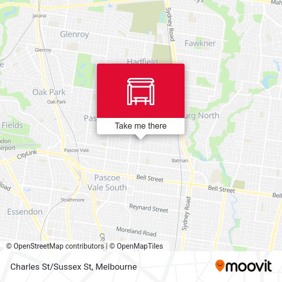 Charles St/Sussex St map
