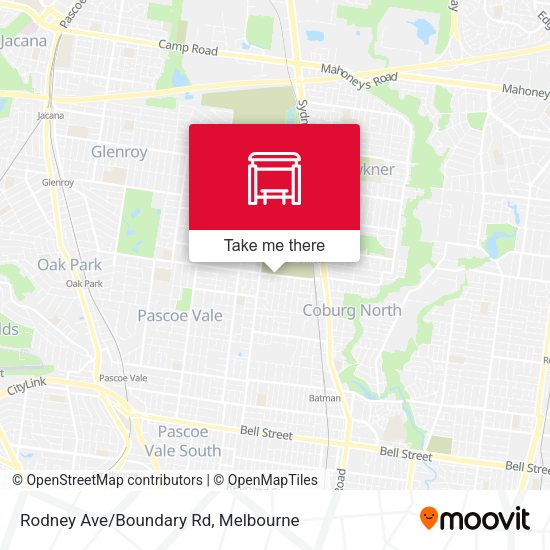 Rodney Ave/Boundary Rd map